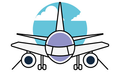 colorful airplane icon