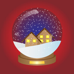 snow globe decoration for new year 2022 new year and christmas