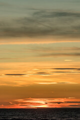 Fototapeta na wymiar Sunset sky over the sea, Belgium