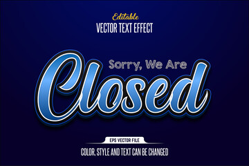 Closed text effect