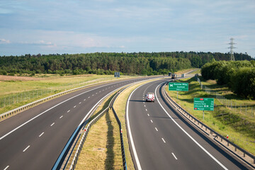 
Highway in Poland on a clear day