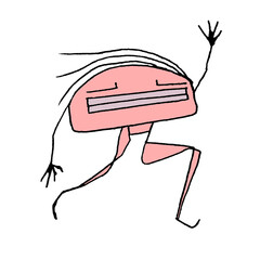 Alien Dancing Girl Drawing