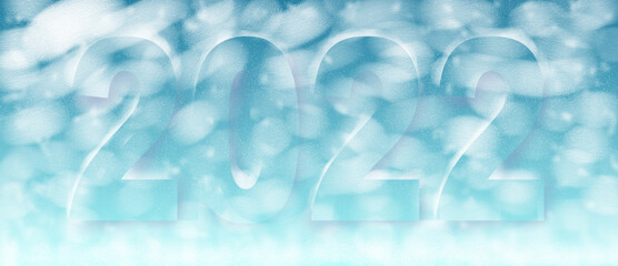 눈내리는 2022년 새해 글자