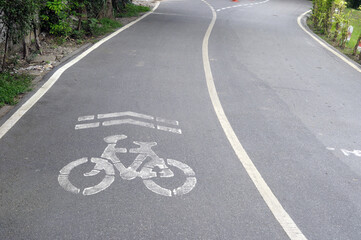 bicycle lane in the park