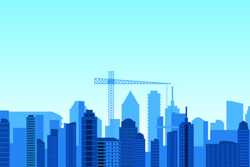 Obraz premium modern city skyline