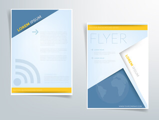 Flyer header brochure template business card design template