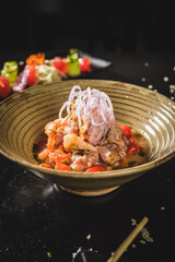 Perfect Sushi Japanese Asian Seafood Food Dish Menu Gourmet Restaurant Chef on Dark Background