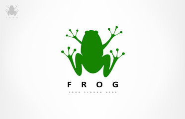 Frog logo vector. Animal design.