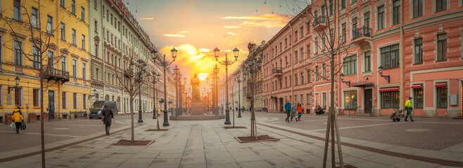 Nevsky prospekt - the main street of St. Petersburg