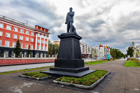 Unique Lenin the matador monument, Barnaul, Altai Krai