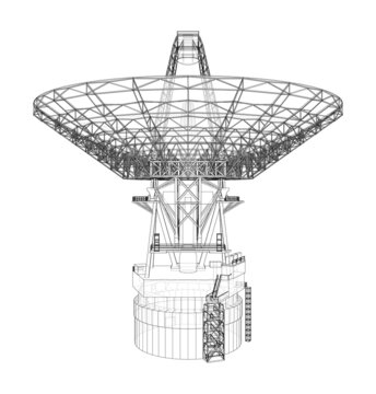 recommend clip art: Radio Telescope concept outline