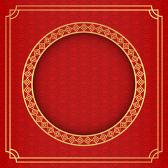 Chinese background, decorative classic festive red background, vector illustration