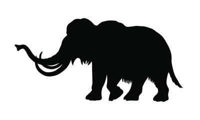 Obraz na płótnie Canvas Mammoth silhouette. Simple vector illustration.