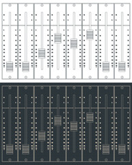 Sliders or faders control board blueprints
