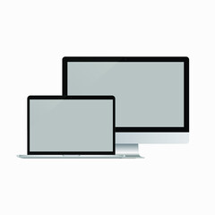 Laptop PC Mac Computer vector illustration