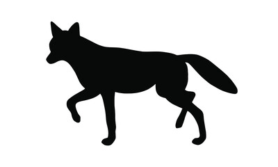Fox silhouette. Simple vector illustration.
