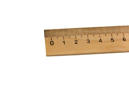 ruler close-up on a white background. Isolated item