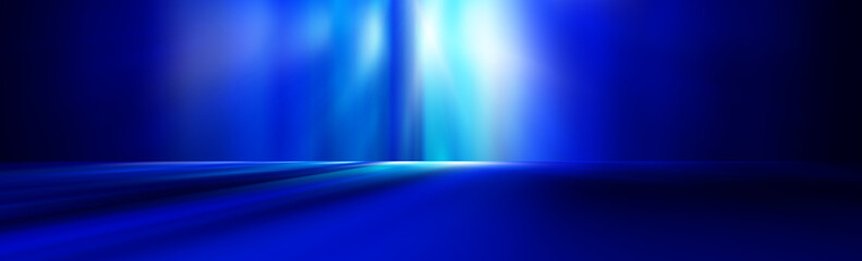 Dark blue blank studio room gradient used for background and display your product or artwork. - 469530062