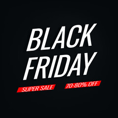 black friday super sale 70 80 % off promotional social media