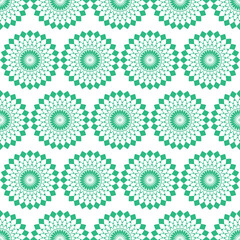 Seamless green shapes pattern for background