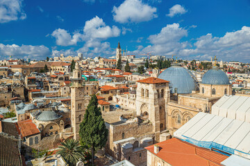 Dome on the Church of the Holy Sepulchre in Jerusalem, Israel