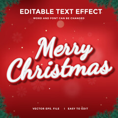 merry Christmas editable text effect