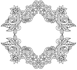 Vector abstract decorative ethnic ornamental illustration.