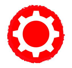 Gear vector icon. Settings symbol. Simple cog sign. Industrial design, mechanical engineering