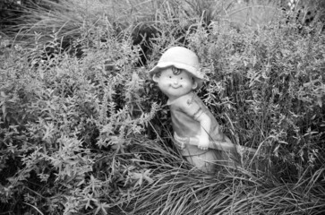 little child in the grass