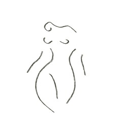 line art design of a woman 