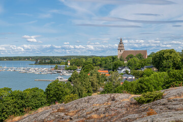 Fototapeta na wymiar View to The Old Town of Naantali in summer, Finland