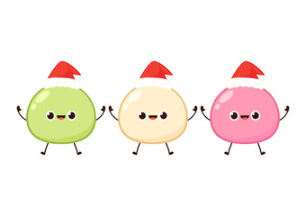 Mochi character design. wallpaper. free space for text. Mochi vector.