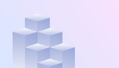 Obraz premium The square podium has layers of blue color, Flat Modern design, isolated background, illustration Vector EPS 10