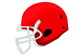red football helmet