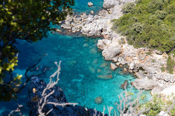 White sand beach on the Adriatic Coach, Croatia, Albania, Montenegro