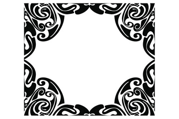 Black Ornament Border Vector