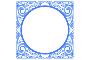 Blue Ornament Border Vector
