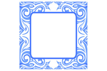 Blue Ornament Border Vector