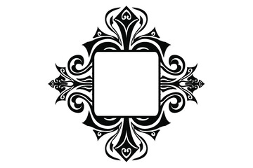Black Ornament Border Vector