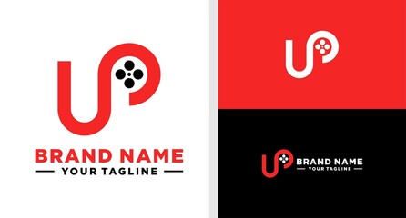 UP LOGO MONOGRAM ROLL FILM NEGATIVE SPACE EDITABLE