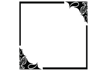 Black Ornament Border Vector