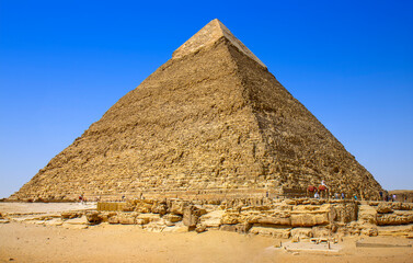 Fototapeta na wymiar Pyramid of Kafre, Giza, Cairo, Egypt
