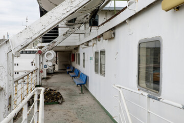 Cruise ship deck - Black and white colours