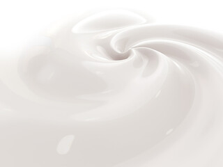 Milk swirl background. 3d illustration