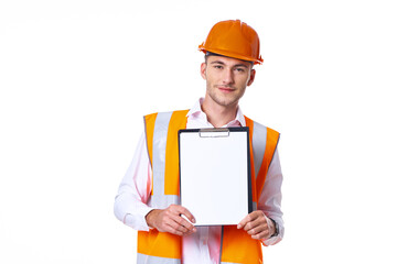 Engineer with documents working form of professionals