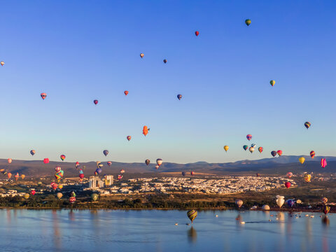 Festival Internacional del Globo de Le&oacute;n Guanajuato, M&eacute;xico. Aerial Drone