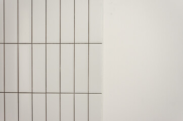 tiles on a wall at construction site bathroom