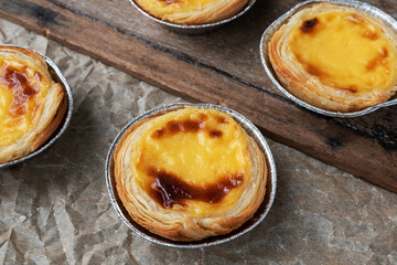 Fototapeta na wymiar Pasteis de belem, typical pasteis de nata from portugal