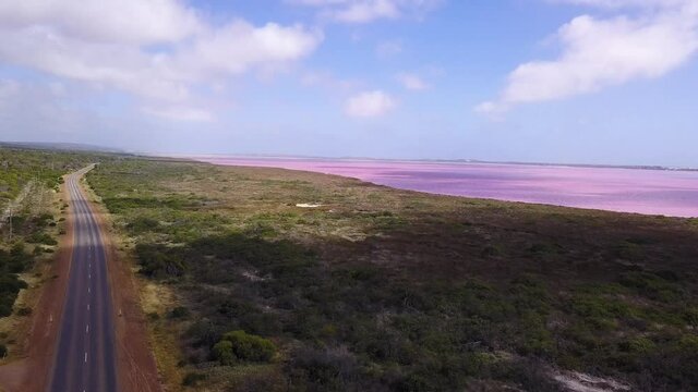 Pink Lake in Australia