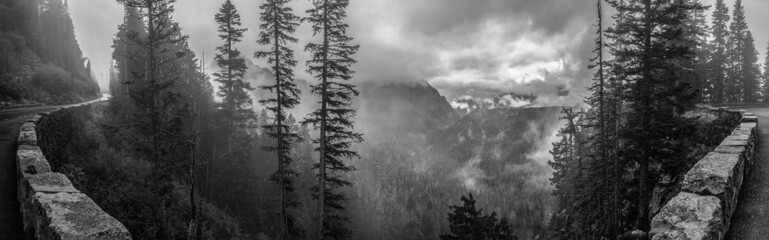 Magnificent mountain landscape around Mount Rainier National Park